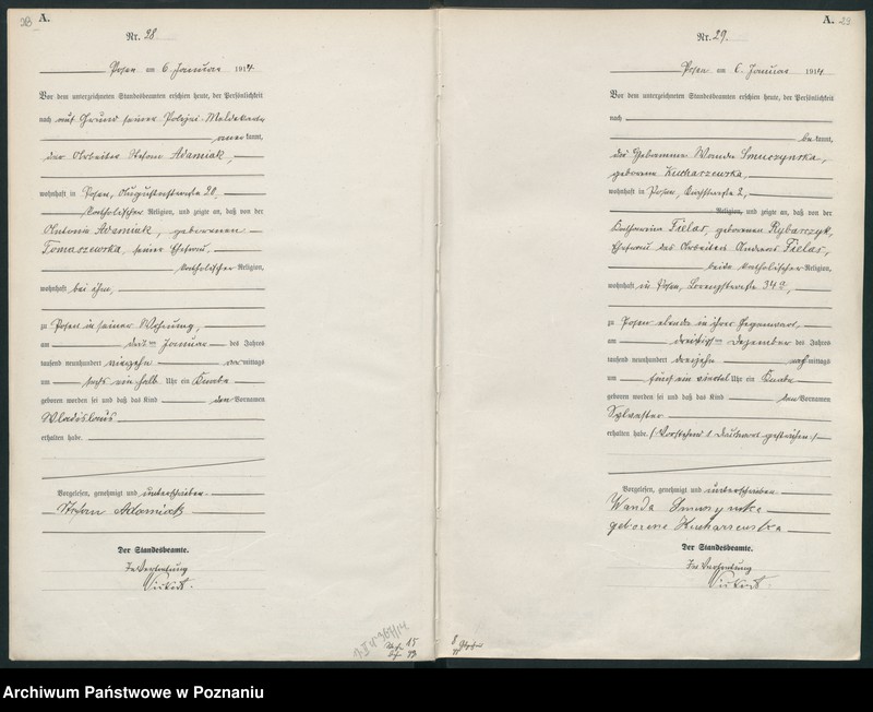 Obraz 17 z jednostki "Księga miejscowa urodzeń tom I [Rejestr główny urodzeń]"