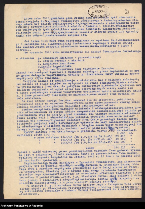 Obraz 2 z kolekcji "Tajne nauczanie w Radomiu w czasie II wojny światowej111"