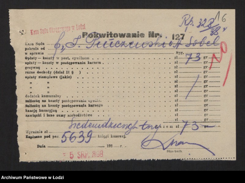 image.from.unit.number "Izrael Boruch Pinczewski, Abram Srul Sobel- sprzedaż wyrobów włókienniczych"