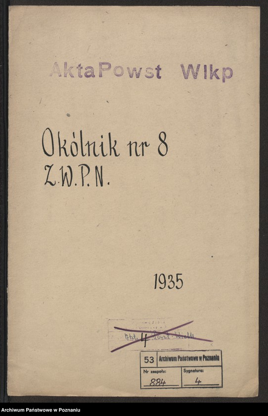 image.from.unit.number "Okólnik nr 8. Związku Weteranów Powstań Narodowych."