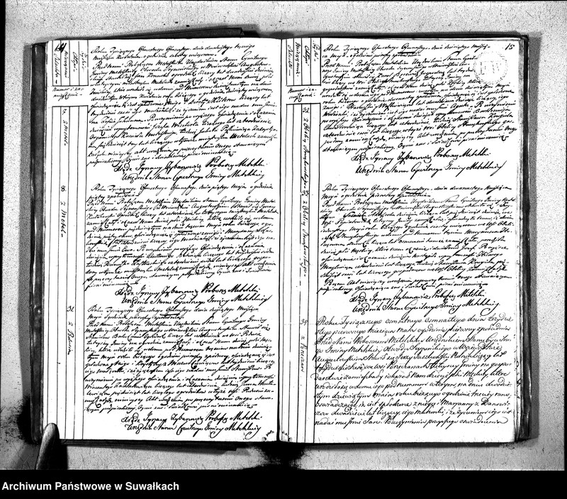 image.from.unit.number "Księga Aktów Urodzenia Urzędnika Stanu Cywilnego Gminy Metelskiey Powiatu Seyneńskiego Woiewództwa Augustowskiego Od 1 Stycznia Tysiąc Osimset Osimnastwgo Roku 1818"