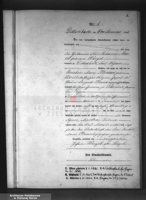 Obraz 4 z jednostki "[Księga aktów urodzeń]"