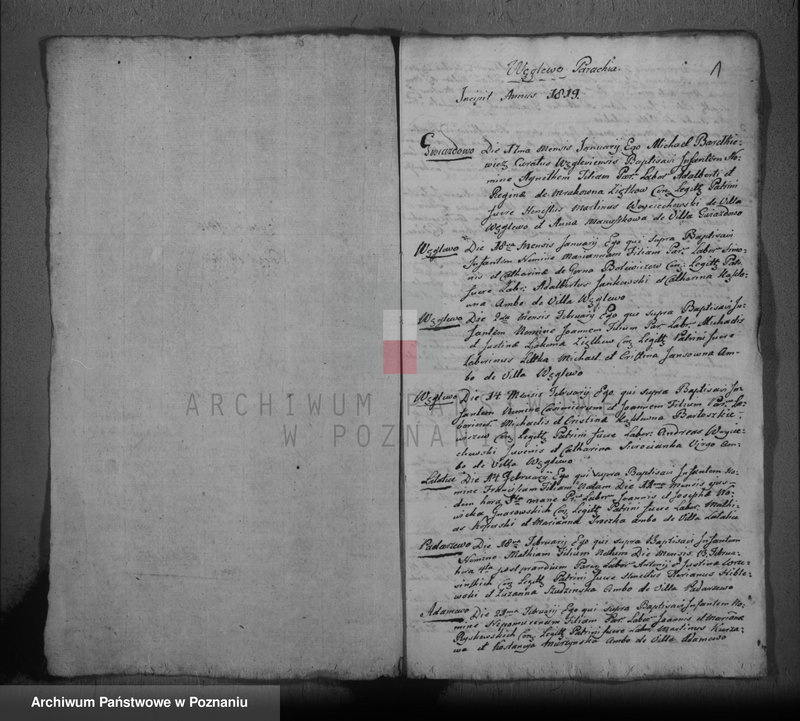 image.from.team "Akta stanu cywilnego Parafii Rzymskokatolickiej Węglewo (pow. poznański)"