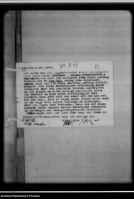 Obraz 15 z jednostki "Berufssippenforscher Oskar Hellmann, Glogau [Głogów]"