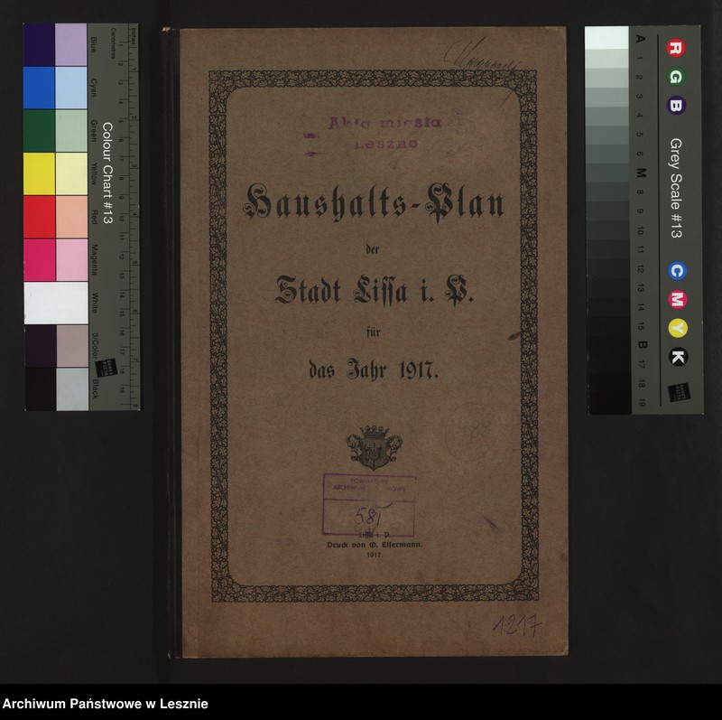 Obraz 2 z jednostki "[Haushaltsplan der Stadt Lissa]"