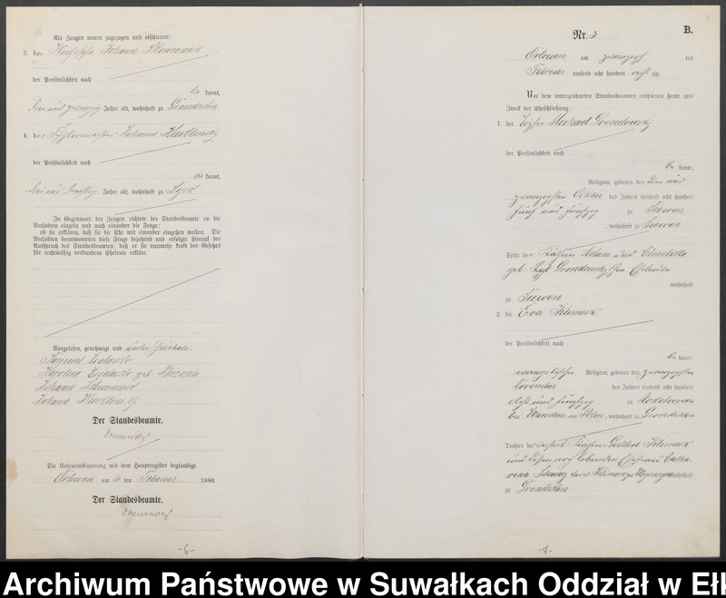 image.from.unit.number "Heiraths-Neben-Register des Preussischen Standes-Amtes Orlowen Kreis Loetzen für das Jahr 1880"