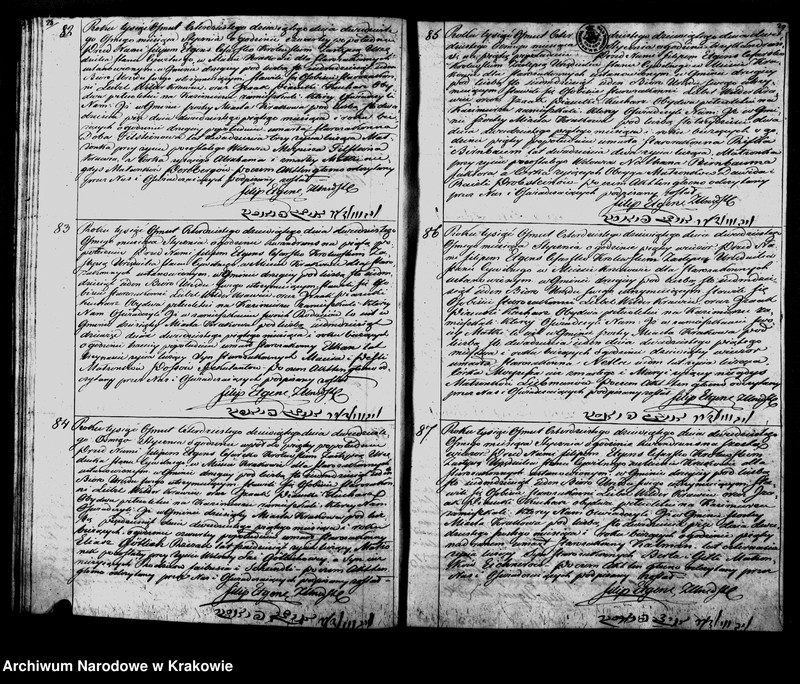 image.from.unit.number "Księga IIga Aktow Stanu Cywilnego Wpisy Zeyscia Osób Wyznania Moyzeszowego w Miescie Krakowie Zmarłych obeymuiąca na Rok 1849"