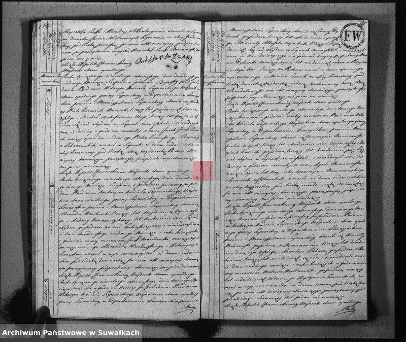 image.from.unit.number "Księga aktów stanu cywilnego zeszłych w gminie seyneńskiey na rok 1814"