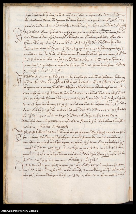 image.from.unit.number "H. Bürgerm. Daniel Czirenberges Ambtbuch erste theil vom [5.VIII.1599-16.III.1600] /indeks/"