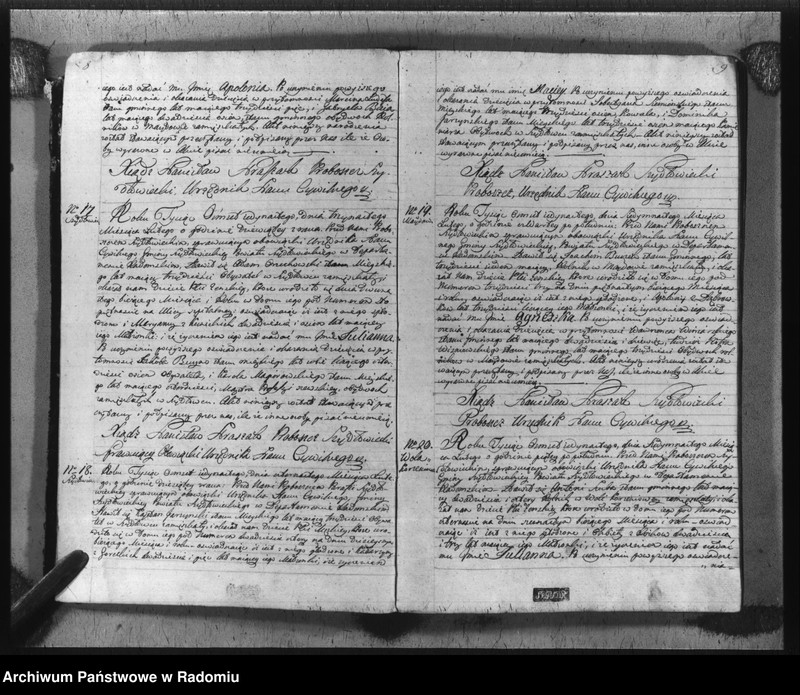 image.from.unit.number "Akta urzędnika stanu cywilnego gminy Szydłowiec z roku 1811"