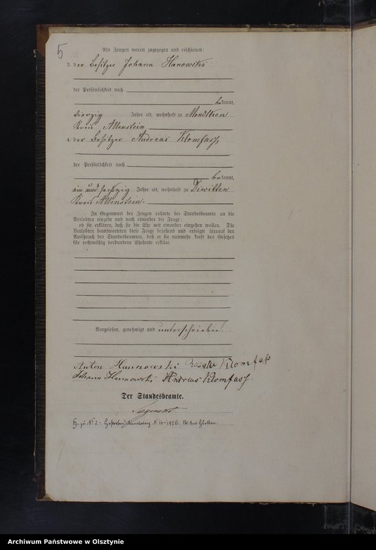 image.from.unit.number "Heiraths-Haupt-Register Nr 1 - 20"