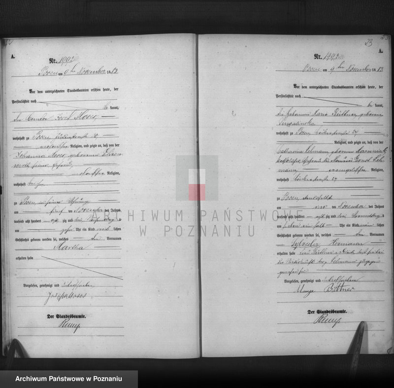 Obraz 13 z jednostki "Księga urodzeń t. V"