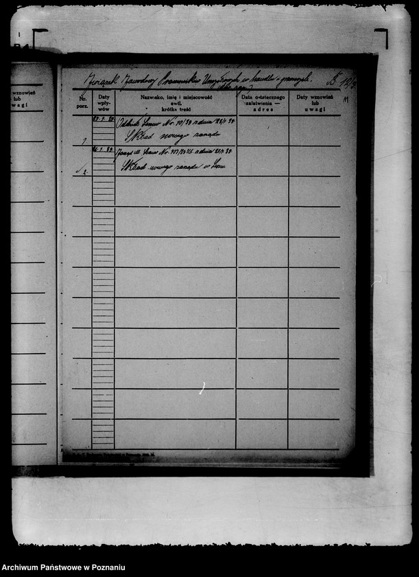 Obraz 16 z jednostki "Spisy spraw Wydziału Społeczno-Politycznego"