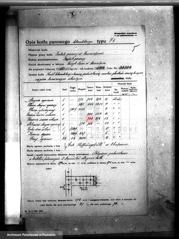 Obraz 8 z jednostki "Tartak w majętności Rzemiechów pow. krotoszyński nr porz. kotła 139"