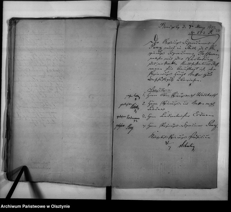 image.from.unit.number "Regierungs-Hauptkassen-Assistent den Penz [Richard] 1. Juli 1893 Reg.[ierungs] Hauptkassen-Buchhalter Rechnungsrat"