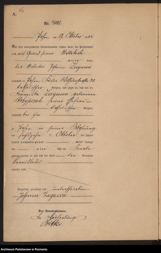 Obraz 17 z jednostki "Księga miejscowa urodzeń tom VIII"