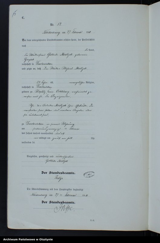 image.from.unit.number "Sterbe-Neben-Register Nr 1 - 61"