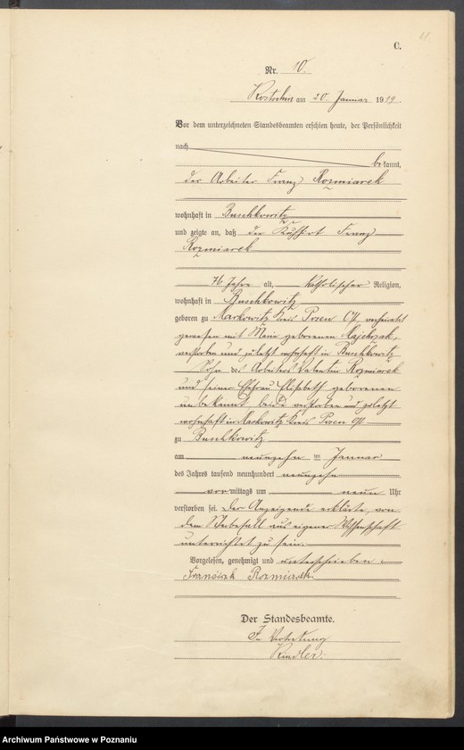 Obraz 13 z jednostki "Sterbe-Haupt-Register "