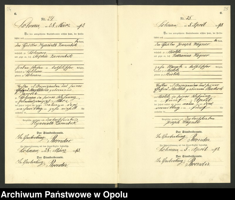 image.from.unit.number "Urząd Stanu Cywilnego Łany Księga zgonów rok 1893"