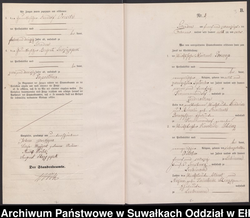 image.from.unit.number "Heiraths-Haupt-Register des Königlich Preussischen Standes-Amtes Schaden Kreis Sensburg"