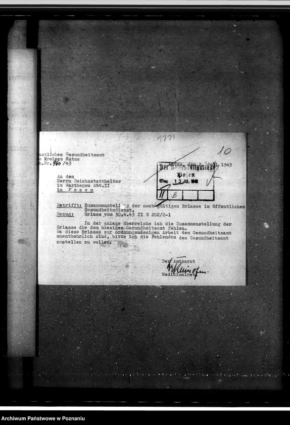 Obraz 14 z jednostki "Aufgaben der Gesundheitsämter. Aktenplan in Gesundheitsämtern. Arbeitsübersicht der Gesundheitsämter. Abfertigung von Juden und Polen."