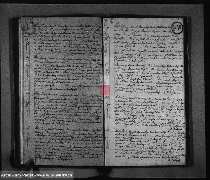 Obraz 15 z jednostki "Akta Umarłych Gminy Filipowskiey od Dnia 1 Stycznia 1818 Roku"