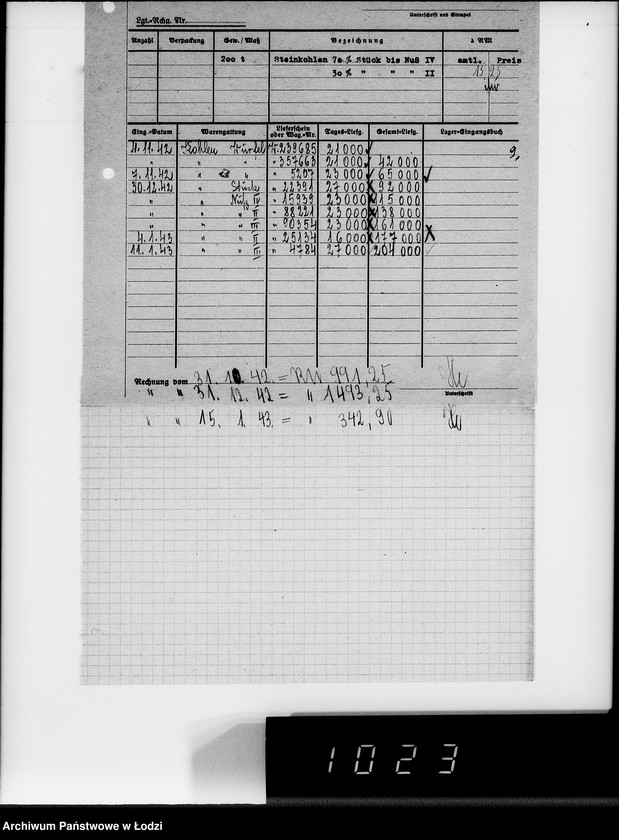 image.from.unit.number "Lebensmitteleinkauf. Aufträge, [Lieferscheinen und Rechnungen] 17661-17725"