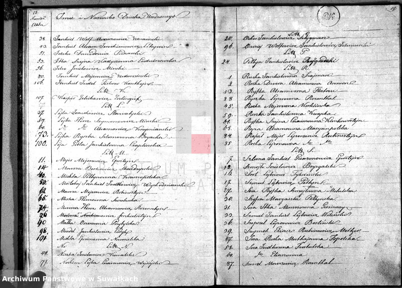 image.from.unit.number "Duplikat Akta Urzędnika Stanu Cwilnego Wyznania Moyżeszowego Okręgu Suwalskiego Urodzonych z roku 1830"