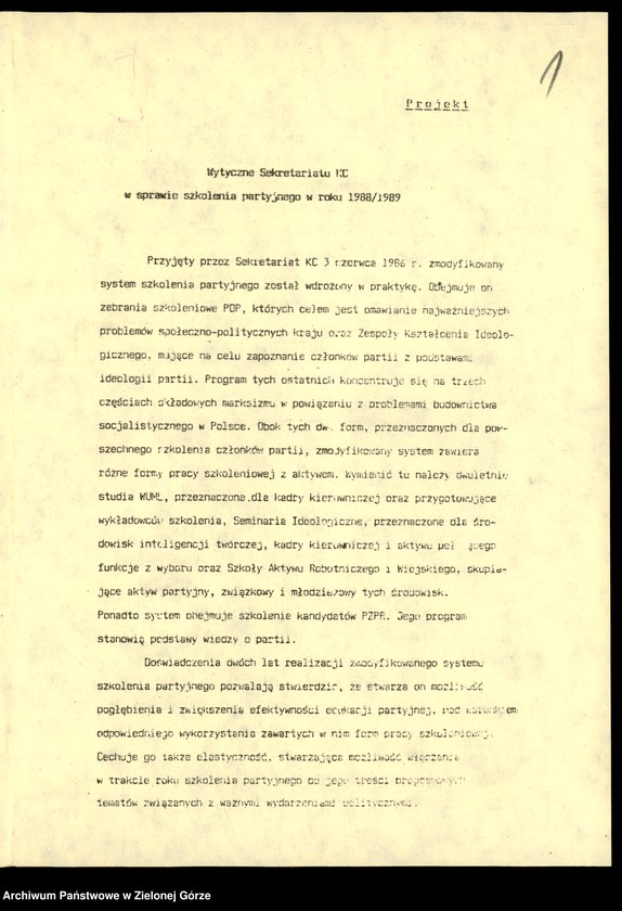 image.from.unit.number "Szkolenie partyjne. Wytyczne sekretariatu KC na lata 1988/1989, ocena przebiegu kampanii w latach 1976/1977, założenia na 1977/1978, informacja o szkoleniu 1978/1979, ocena szkolenia 1987/1988, ocena agitacji w 1978 r."