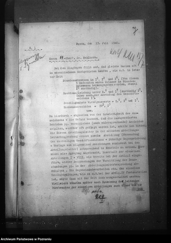 Obraz 11 z jednostki "Plany pracy komórek organizacyjnych urzędu namiestnika zebrane dla ustalenia podziału czynności"