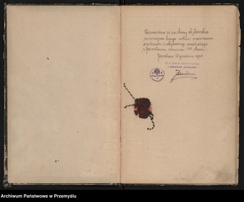 image.from.unit.number "Księga urodzin izr[aelickiego] Urzędu metrykalnego w Jarosławiu 1909"