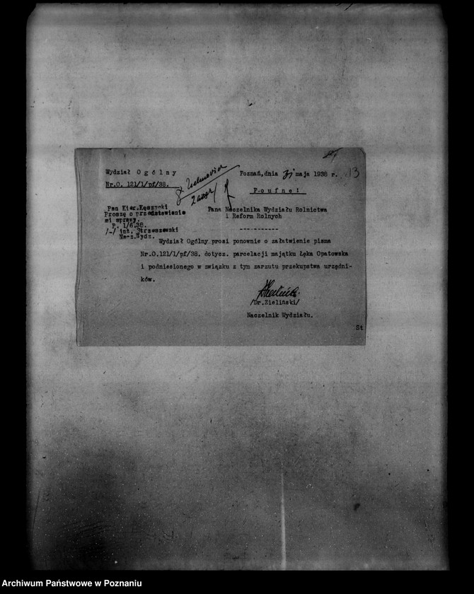 Obraz 17 z jednostki "/Sprawy parcelacji majątków ziemskich/"