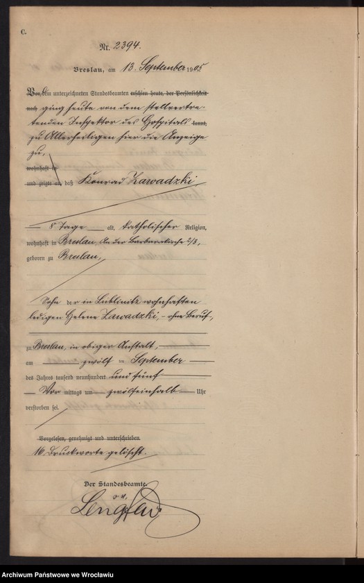 image.from.unit.number "Sterbe-Haupt-Register Breslau I 1905 Band 7"