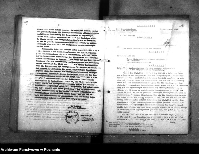 Obraz 19 z jednostki "Zarządzenia - Wohnungsnot. Neubauverbot. Landarbeiterwohnungsbau. Gemeinnützigeswesen"