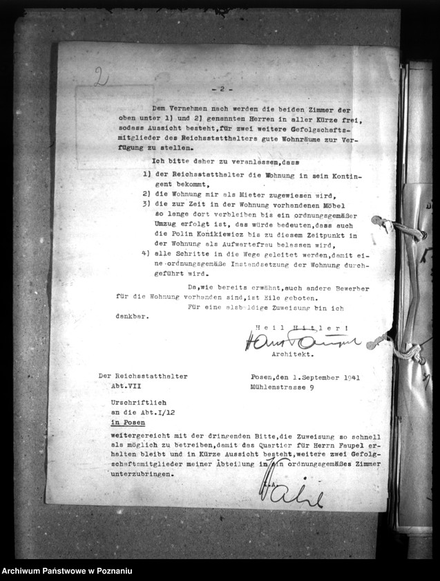 Obraz 6 z jednostki "Wohnungszuweisungen für Deutsche. Verdrängung der Polen."