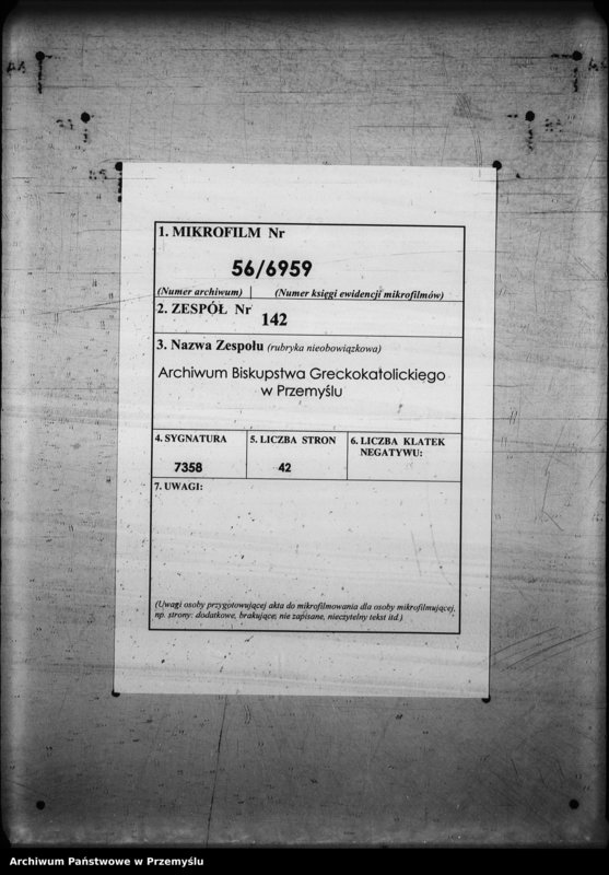 Obraz 2 z jednostki "[Kopie ksiąg metrykalnych parafii Mościska z filiami Lipniki, Rudniki, Zawada (dekanat Mościska)]"