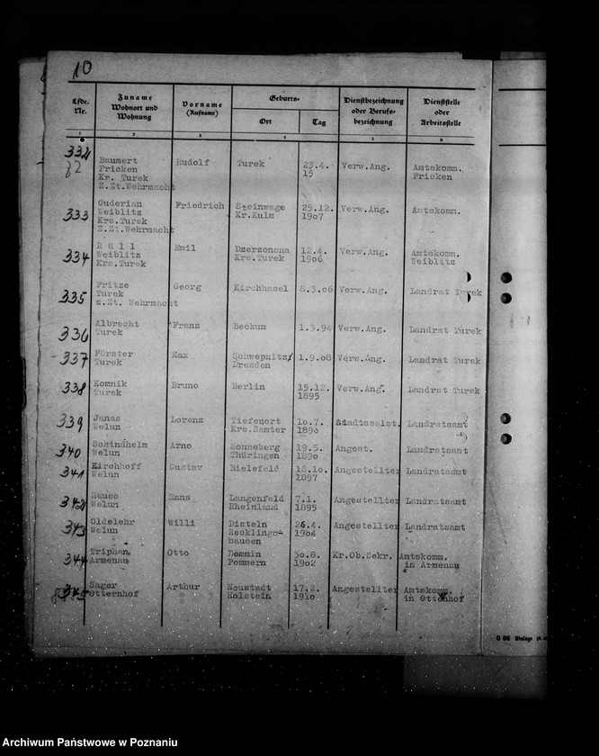 Obraz 16 z jednostki "Podania o odznaczenia dla urzędników z terenu działalności rejencji łódzkiej"