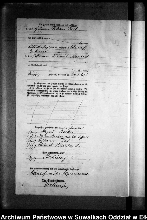 image.from.unit.number "Heiraths-Neben-Register des Preussischen Standes-Amtes Gr. Strengeln Kreis Angerburg"