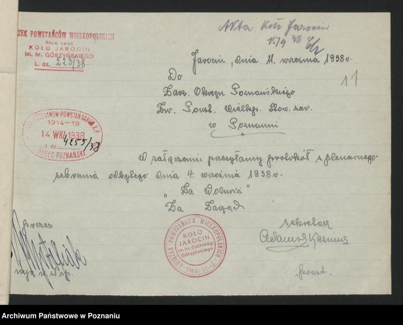 Obraz 15 z jednostki "Akta Koła Jarocin im. Ostroróg Górzyńskiego."