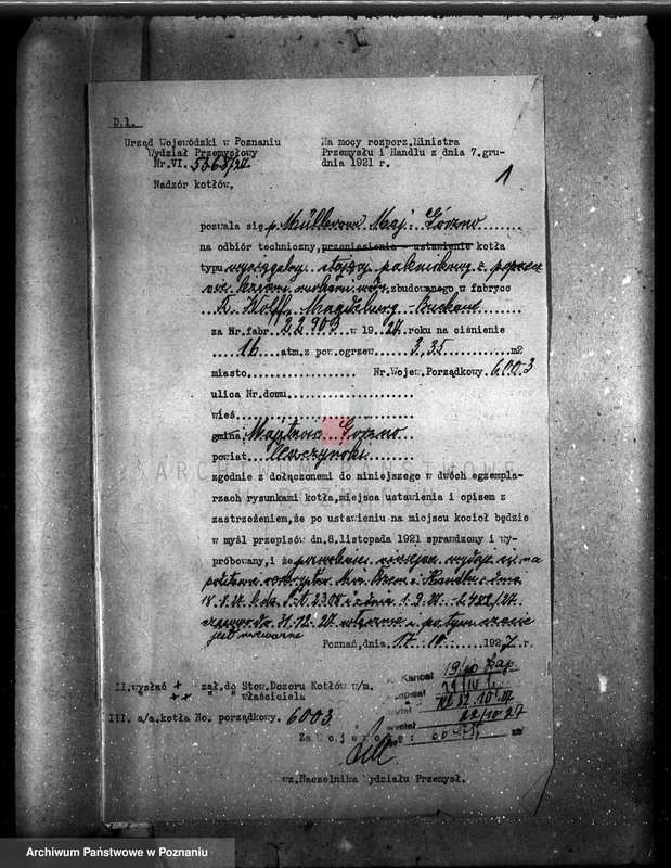 Obraz 5 z jednostki "Majętność Górzno, pow. leszczyński, własność K. Mueller nr woj. kotła 6003"