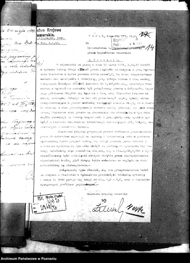 Obraz 18 z jednostki "[Budowa i naprawa dróg w powiecie wąbrzeskim i sprawa zatrudnienia bezrobotnych pow. wąbrzeski]"