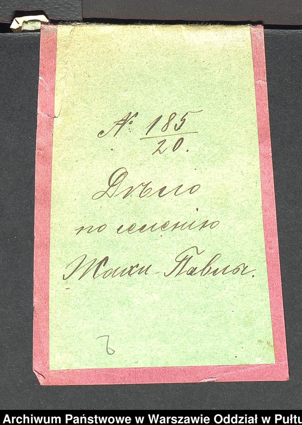 image.from.unit.number "O urządzaniu chłopów byłej rządowej własności Żachy - Pawły, wchodzących w skład byłej ekonomi Brok, gm.Orło"