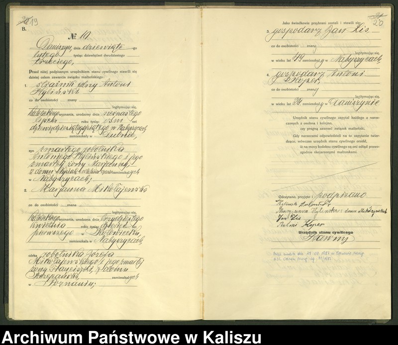 Obraz 13 z jednostki "[Księga małżeństw]"