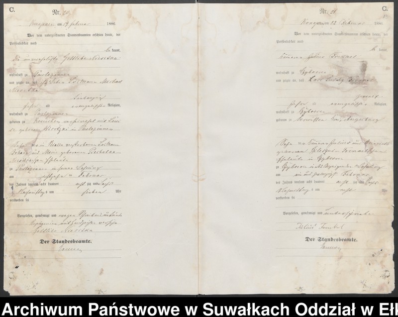 image.from.unit.number "Sterbe-Haupt-Register des Königlichen Preussischen Standes-Amtes Belzonzen Kreis Johannisburg"