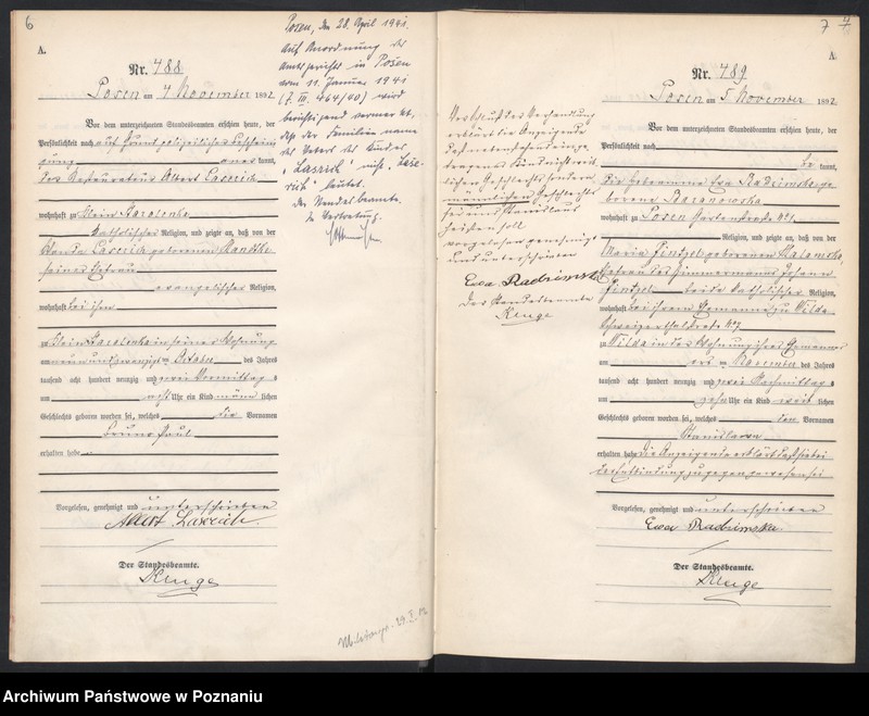 Obraz 6 z jednostki "Księga urodzeń t. II"