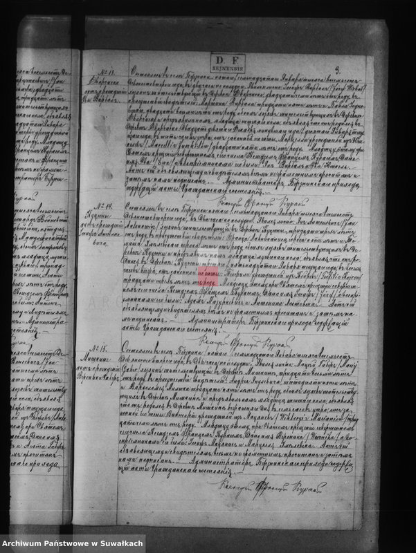 Obraz 9 z jednostki "Księga akt urodzeń, małżeństw, zgonów [parafii rzymsko-katolickiego w Berznikach]"
