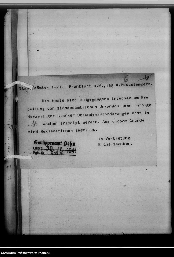 Obraz 12 z jednostki "Veröffentlichungen. Zeitschrift für Ostdeutsche Sippenforschung [przedmowa wydawcy do pierwszego zeszytu czasopisma]"