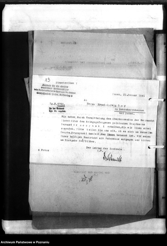 Obraz 18 z jednostki "Poszukiwanie kapitana B. Kruszyńskiego w celu ukarania go za rzekome wystąpienia przeciw Niemcom"