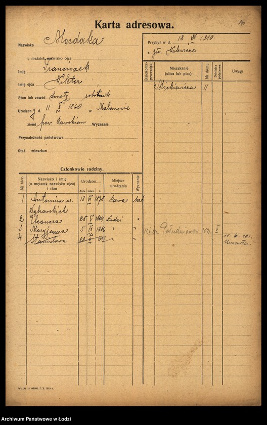 Obraz 12 z jednostki "[Spis ludności Łodzi] Morberger - Morgenweg"