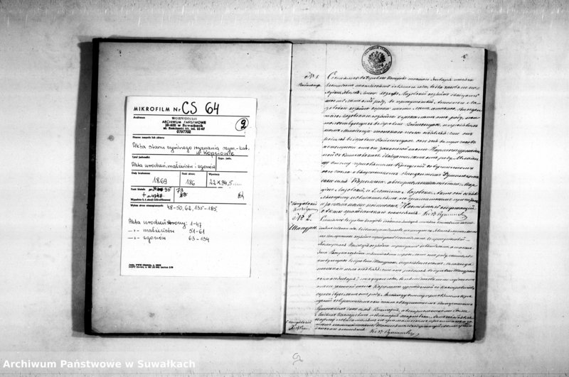 image.from.unit.number "Duplikat Rymsko-Katoličeskago Prichoda Kopciavo s 1869 goda"